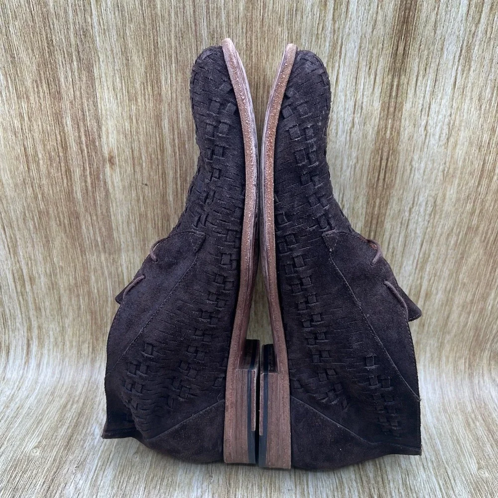 Buttero Woven Suede Chukka Boots Mens Size 10.5 EU 43.5 Dark Brown Made in Italy